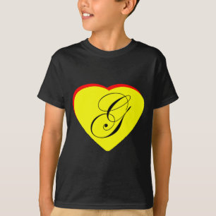 Heart Yellow Red G Wedding Invitation The MUSEUM Z T-Shirt