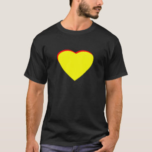 Heart Yellow Red Wedding Invitation The MUSEUM Zaz T-Shirt
