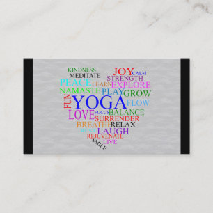 Heart Yoga Business Card for Yoga Teacher
