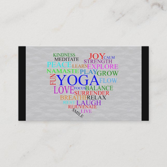 Heart Yoga Business Card for Yoga Teacher (Front)