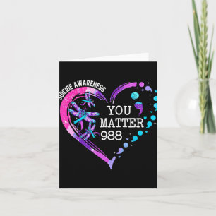 Heart You 988 Suicide Prevention Awareness Card