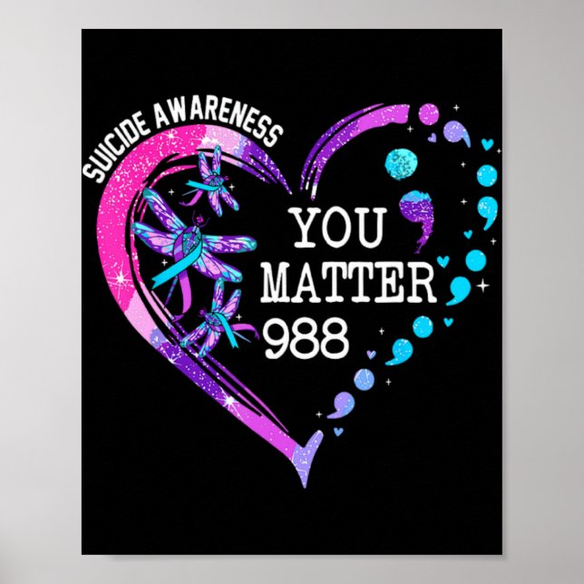 Heart You 988 Suicide Prevention Awareness  Poster (Front)