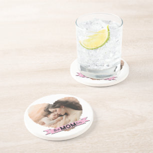 Heart You, Best Mum Ever Ribbon Coaster