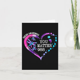 Heart You Problem 988 Suicide Prevention Awareness Card