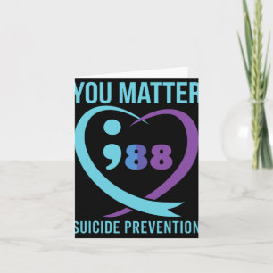 Heart You Problem 988 Suicide Prevention Awareness Card
