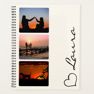 Heart Your Name Photo Script Custom Gift Planner