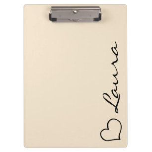 Heart Your Name Script Custom Gift Clipboard