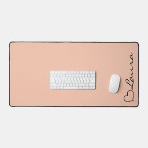 Heart Your Name Script Custom Gift Desk Mat