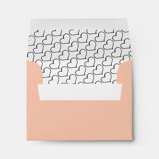 Heart Your Name Script Custom Gift Envelope (Back (Bottom))