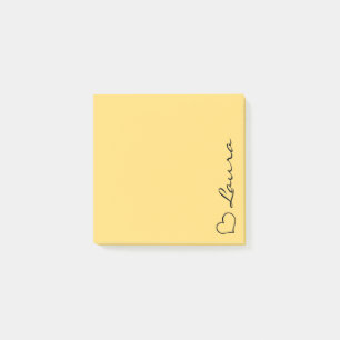Heart Your Name Script Custom Gift Post-it Notes