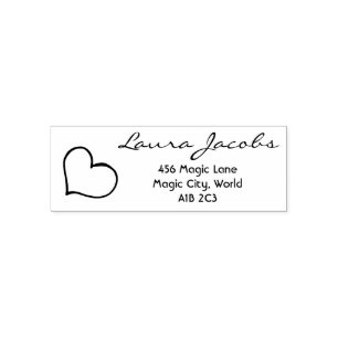 Heart Your Name Script Custom Gift  Self-inking Stamp