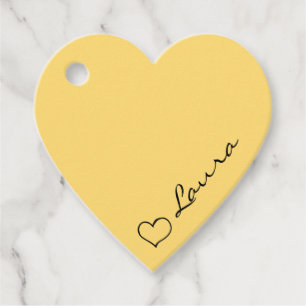 Heart Your Name Script Custom Gift Tags