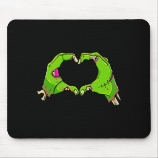 Heart Zombies Halloween Funny Love Horror Mens Mouse Pad