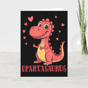 Heartasaurus Cute Dinosaur Valentine Design  Card
