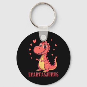 Heartasaurus Cute Dinosaur Valentine Design  Key Ring
