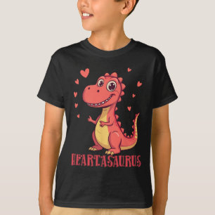 Heartasaurus Cute Dinosaur Valentine Design T-Shirt