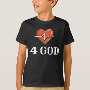 Heartbeat 4 God Red and White T-Shirt
