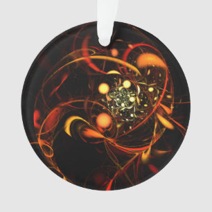 Heartbeat Abstract Art Acrylic Circle Ornament