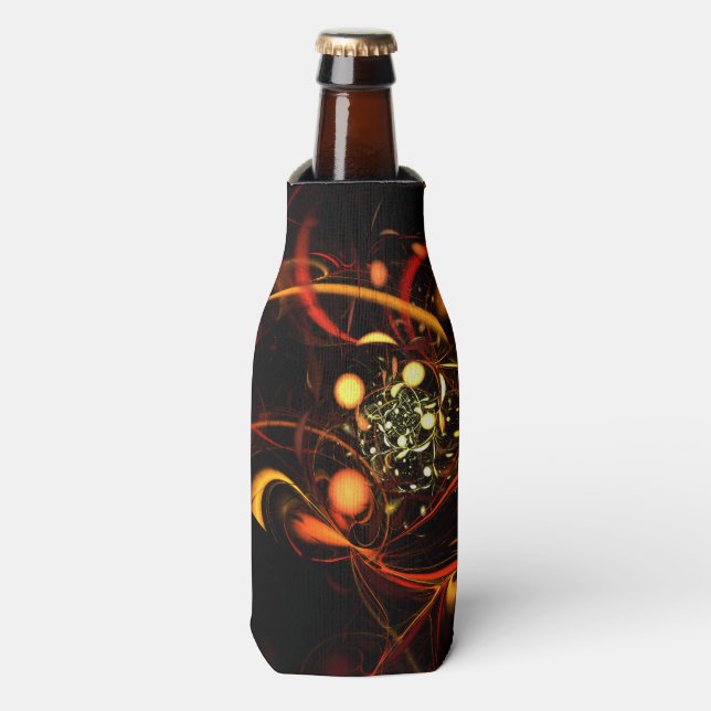 Heartbeat Abstract Art Bottle Cooler (Bottle Front)