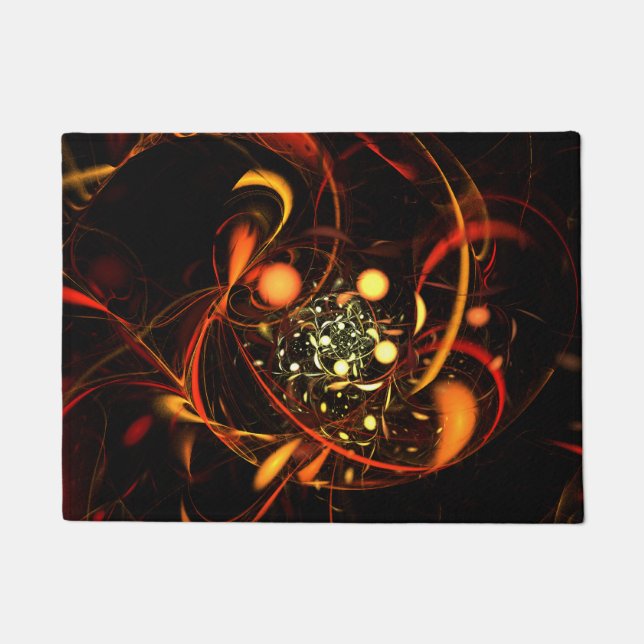 Heartbeat Abstract Art Doormat (Front)