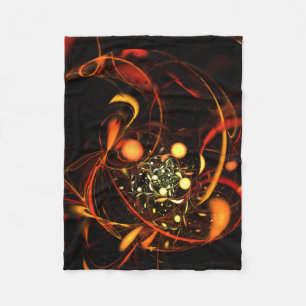 Heartbeat Abstract Art Fleece Blanket