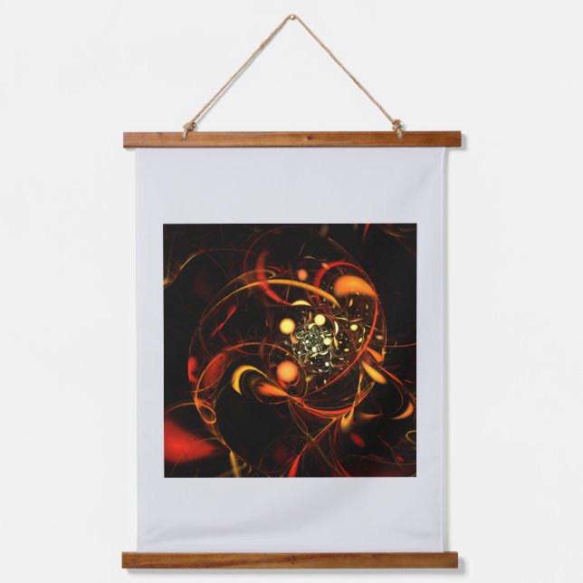 Heartbeat Abstract Art Hanging Tapestry (Front)