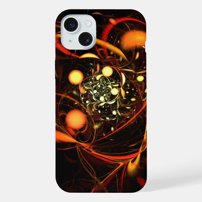 Heartbeat Abstract Art iPhone Case (Back)