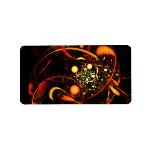 Heartbeat Abstract Art Label