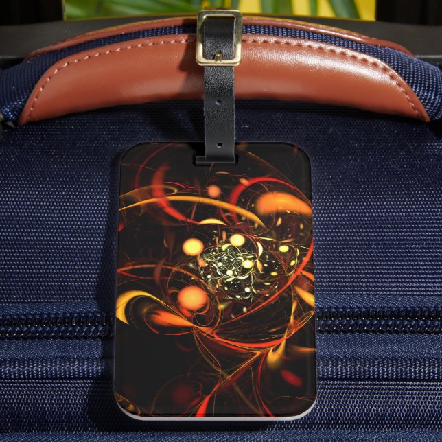 Heartbeat Abstract Art Luggage Tag (Front Insitu 2)