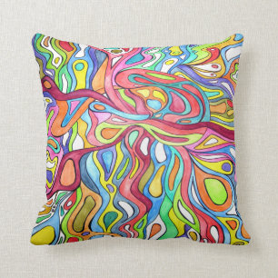 Heartbeat Abstract Pillow