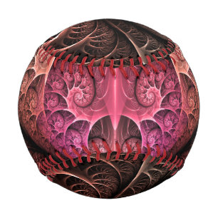 Heartbeat, Abstract Surreal Fantasy Fractal Art Baseball