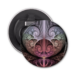 Heartbeat, Abstract Surreal Fantasy Fractal Art Bottle Opener