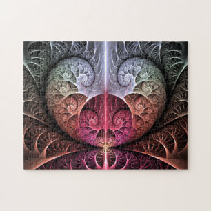 Heartbeat, Abstract Surreal Fantasy Fractal Art Jigsaw Puzzle