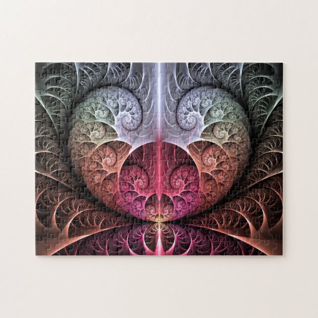 Heartbeat, Abstract Surreal Fantasy Fractal Art Jigsaw Puzzle (Horizontal)