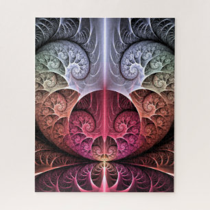 Heartbeat, Abstract Surreal Fantasy Fractal Art Jigsaw Puzzle