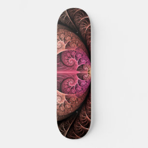 Heartbeat, Abstract Surreal Fantasy Fractal Art Skateboard