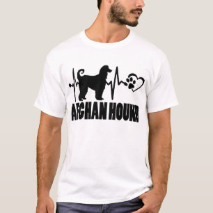 Heartbeat - Afghan Hound - Dog Paw Best Friend T-Shirt