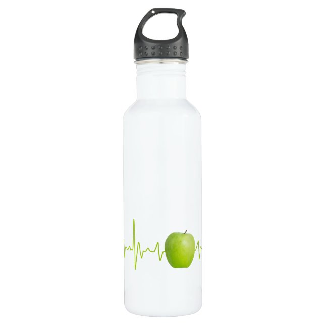 Heartbeat apple gift for the healthy people 710 ml water bottle (Front)