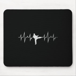 Heartbeat Athlete Sparring Martial Arts Black Belt Mouse Pad