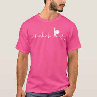 Heartbeat Bass Drum Ecg For Marching Band Mum Dad T-Shirt