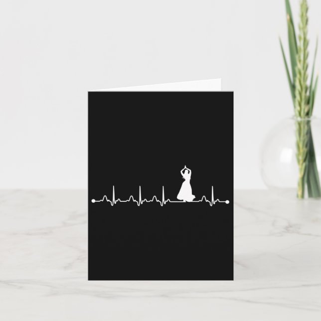 Heartbeat Belly Dancing Ekg Lover  Card (Front)