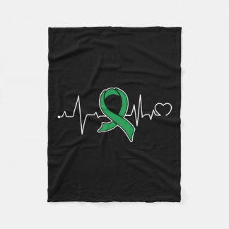 Heartbeat- Bile Duct Cancer Awareness Supporter Ri Fleece Blanket