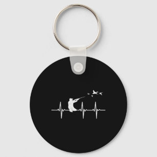 Heartbeat Bird Shooting Hunting Duck Goose Hunter  Key Ring