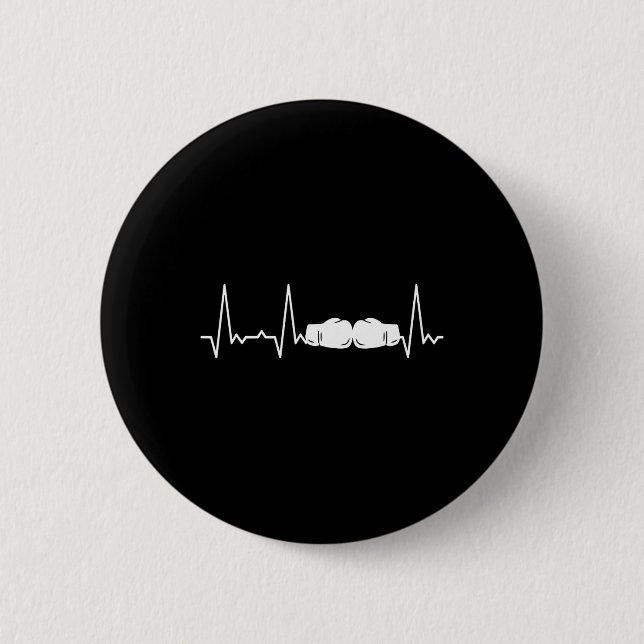 Heartbeat Boxing  6 Cm Round Badge (Front)