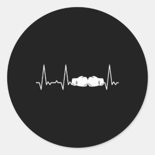 Heartbeat Boxing Classic Round Sticker