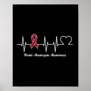 Heartbeat Brain Aneurysm Warrior Poster