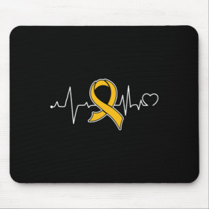 Heartbeat- Childhood Cancer Awareness Item For Wom Mouse Pad