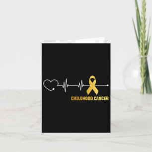 Heartbeat Childhood Cancer Awareness Warrior Hope Card