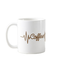 Heartbeat Coffee, Sepia Design For Coffee Lovers