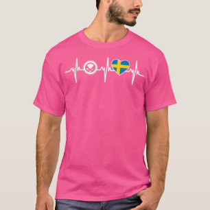 Heartbeat Cooking and SwedenFunny Chef T-Shirt